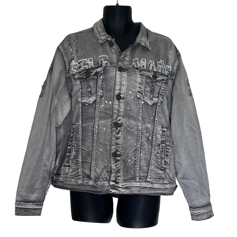 SPARK RIP & REPAIR BENJAMIN JACKET ~ Self Made Grey Size Men's Large